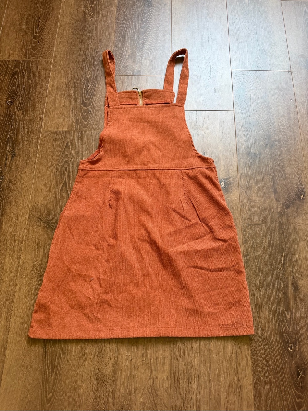 SHEIN Rust-Tone Corduroy Pinafore